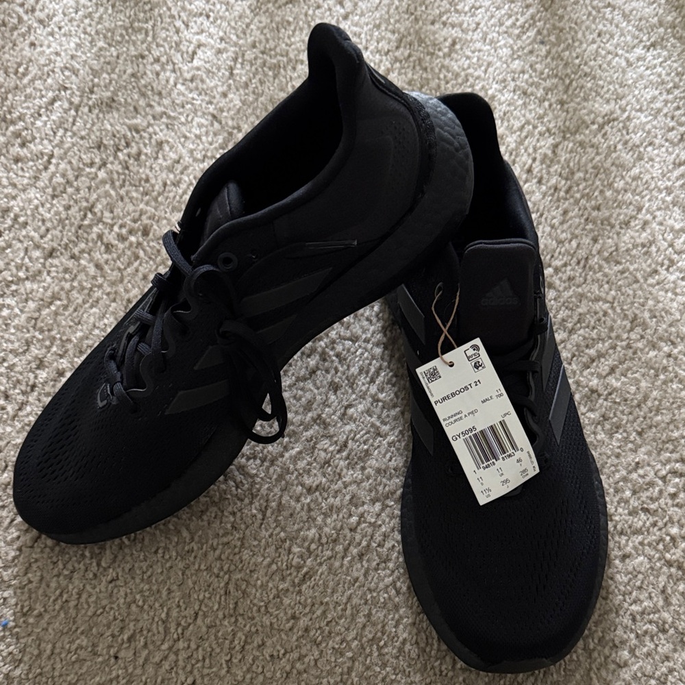 Adidas Triple Black Athletic Sneakers